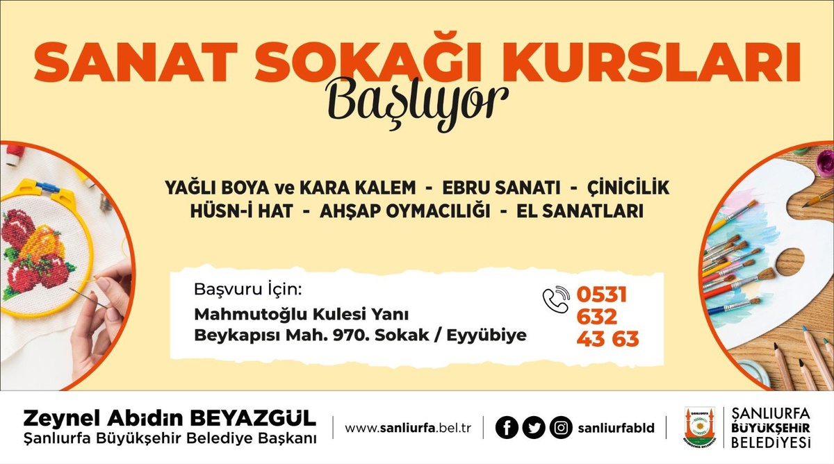 Son dakika haberi | Şanlıurfa\'da geleneksel el sanatları kursları için başvurular başladı