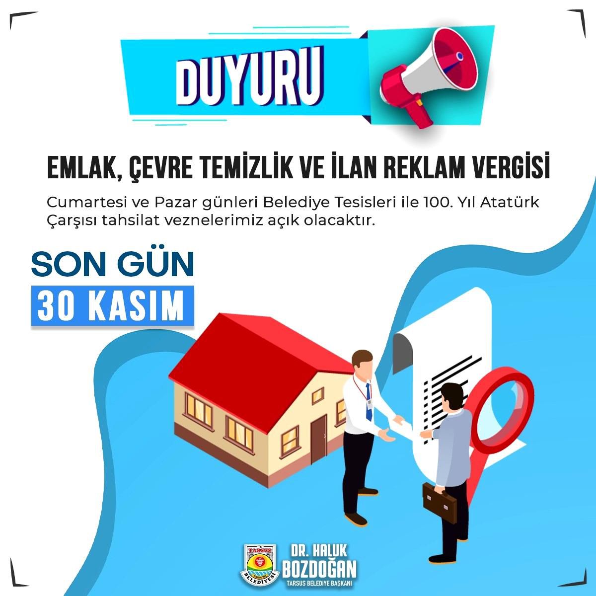 Tarsus\'ta vezneler hafta sonu da açık