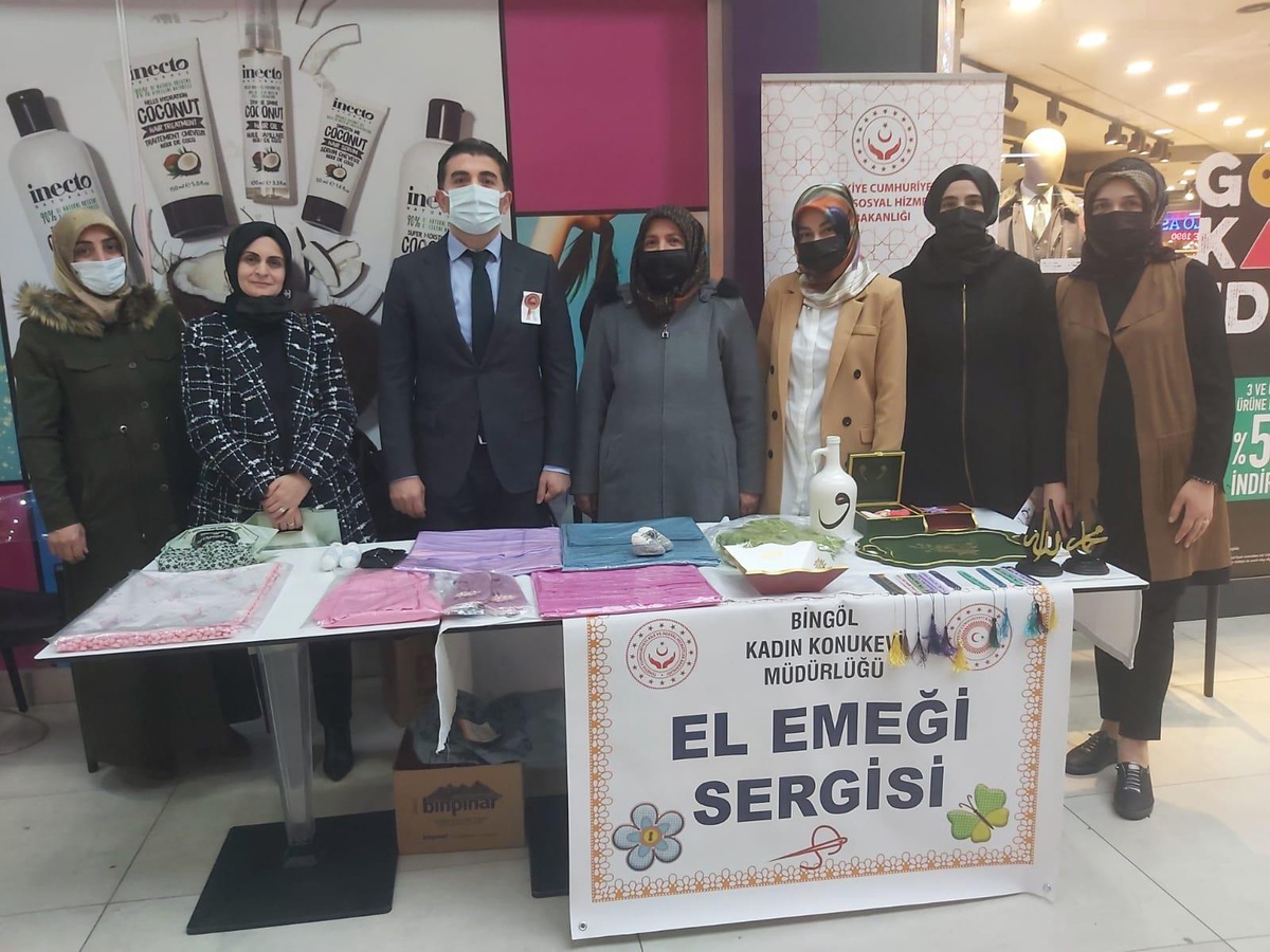 Bingöl\'de kadınlar hazırladıkları el emeği ürünleri sergiledi