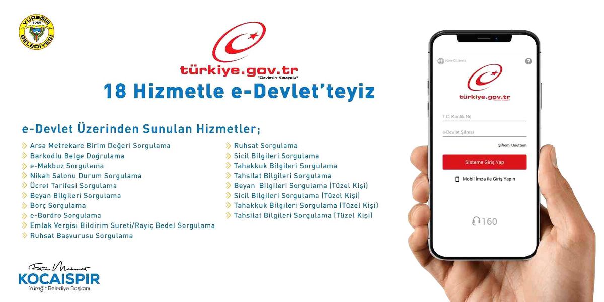 Yüreğir Belediyesi e-Devlet hizmet sayısını 18\'e yükseltti