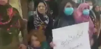 Aileler, kız çocuklarını kaçıran YPG/PKK'yı protesto etti