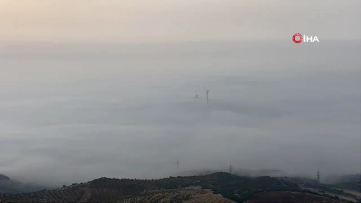 Amik Ovası sis bulutları altında kaldı