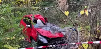 Beykoz'da aşırı hızlı otomobil ağaçlara çarptı: 1 ölü