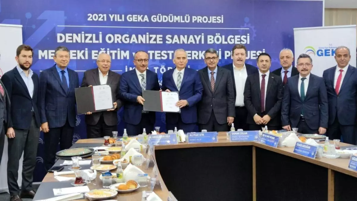 Denizli OSB Mesleki Eğitim ve Test Merkezi projesinde imzalar atıldı