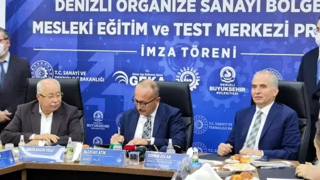 Denizli OSB Mesleki Eğitim ve Test Merkezi projesinde imzalar atıldı