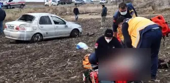 Son dakika haber... Tarlaya uçan otomobilin sürücüsü hayatını kaybetti