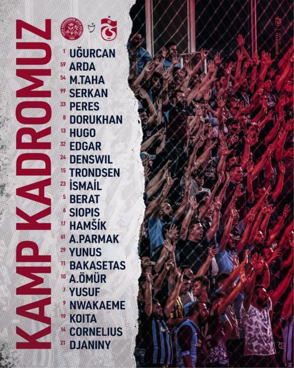 Trabzonspor\'un VavaCars Fatih Karagümrük kadrosunda 4 sürpriz