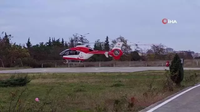 Son dakika haberi | Kalp krizi geçiren hastanın yardımına ambulans helikopter yetişti