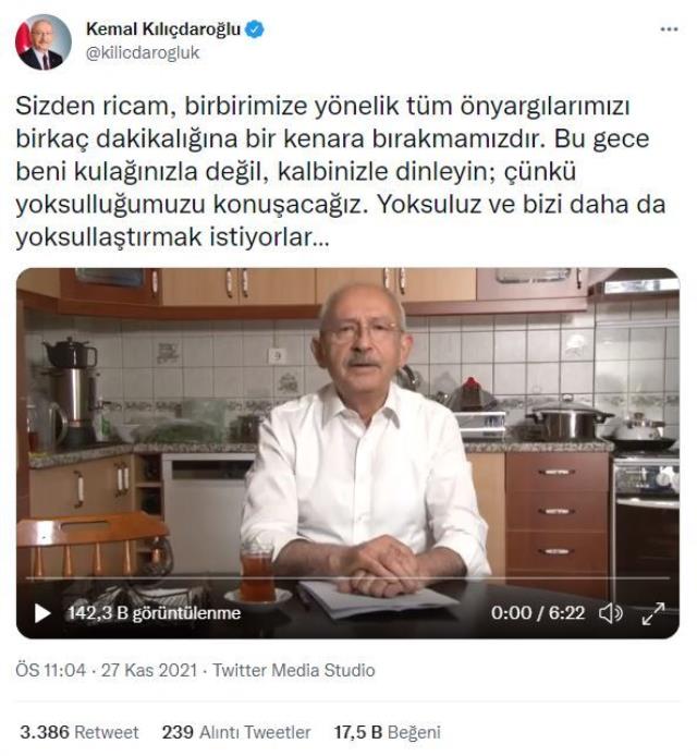 Kılıçdaroğlu'ndan gece yarısı video paylaşımı: Beni kulağınızla değil, kalbinizle dinleyin