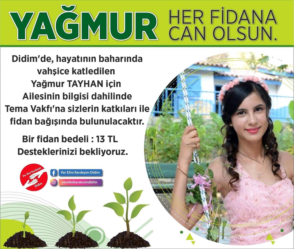 Didimli Yağmur\'un adı Giresun\'da yaşatıldı