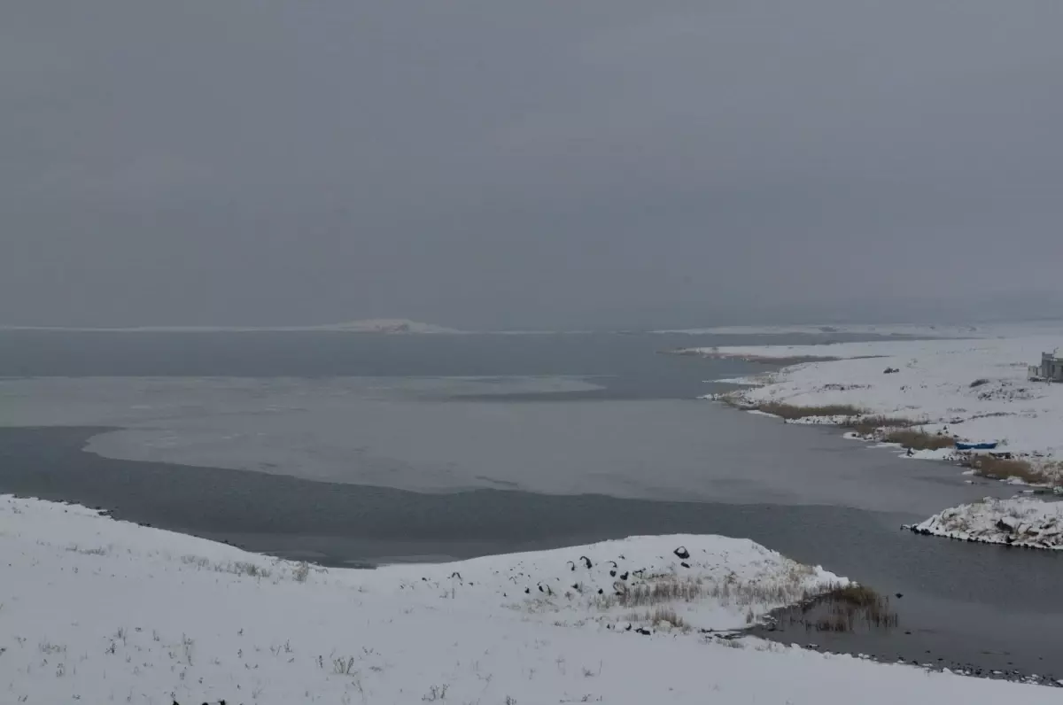 Son dakika haber... Kars\'ta Çıldır Gölü donmaya başladı