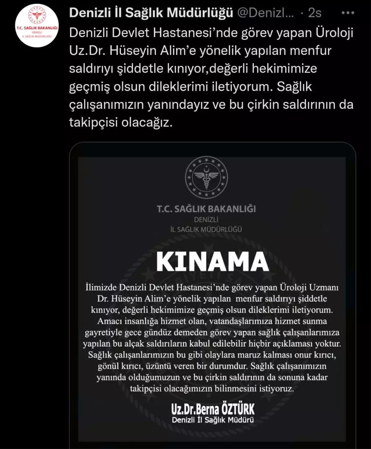 Denizli Devlet Hastanesi'nde doktorun darbedildiği iddiası