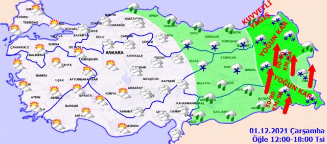 Meteoroloji'den yeni uyarı: Fırtına yurdu terk ediyor, doğu bölgelerde kar yağışı görülecek