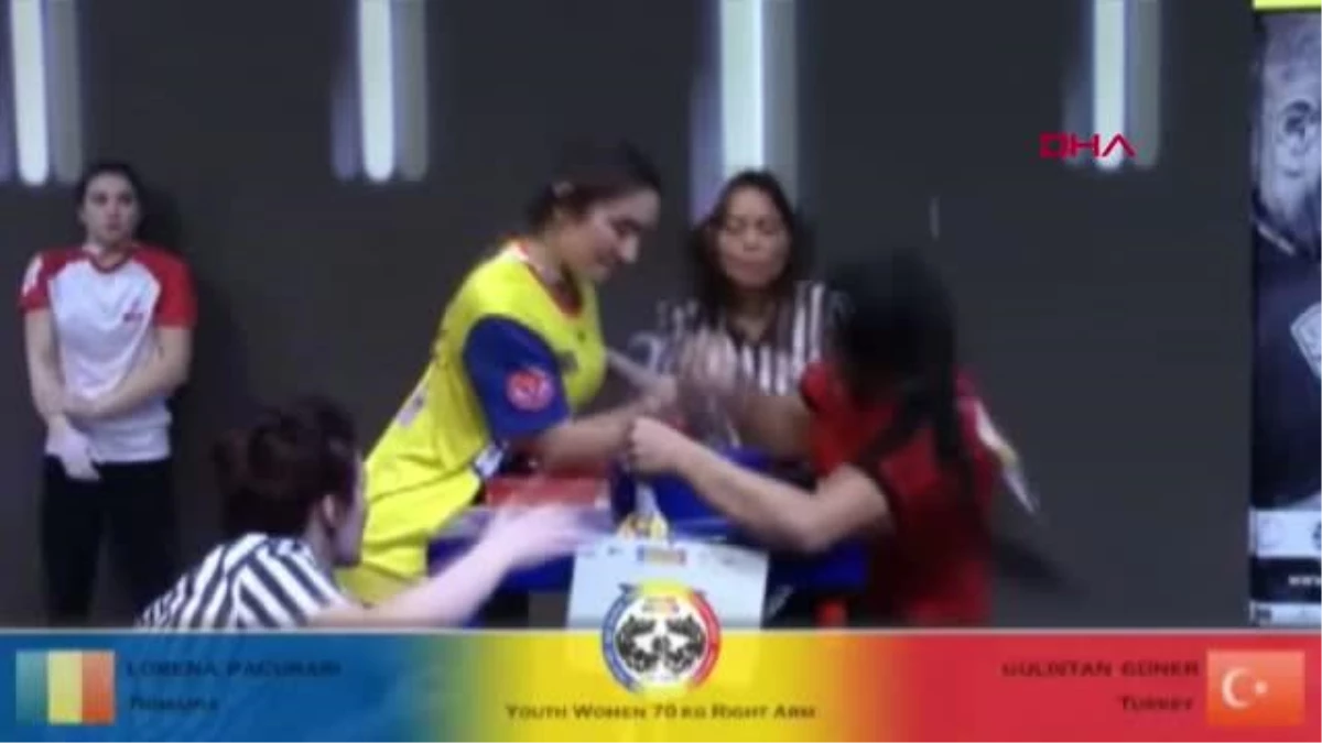 MEVSİMLİK İŞÇİ GÜLİSTAN, BİLEK GÜREŞİNDE DÜNYA 5'İNCİSİ OLDU