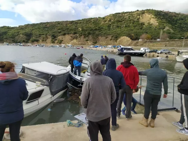 Saros Körfezi'nde fırtına nedeniyle deniz taştı