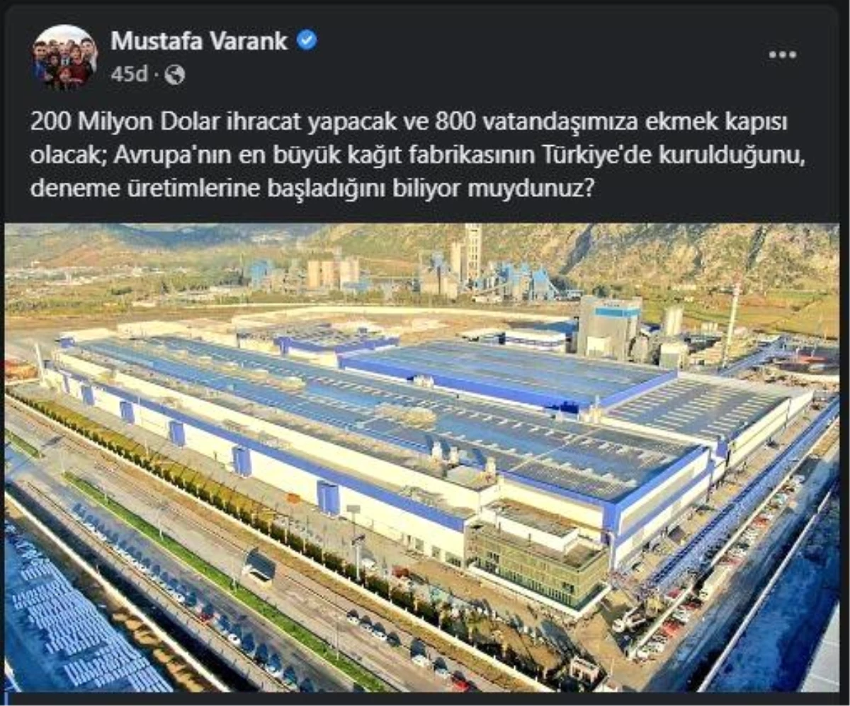 Bakan Varank açıkladı: Aydın\'daki tesis deneme üretimine başladı