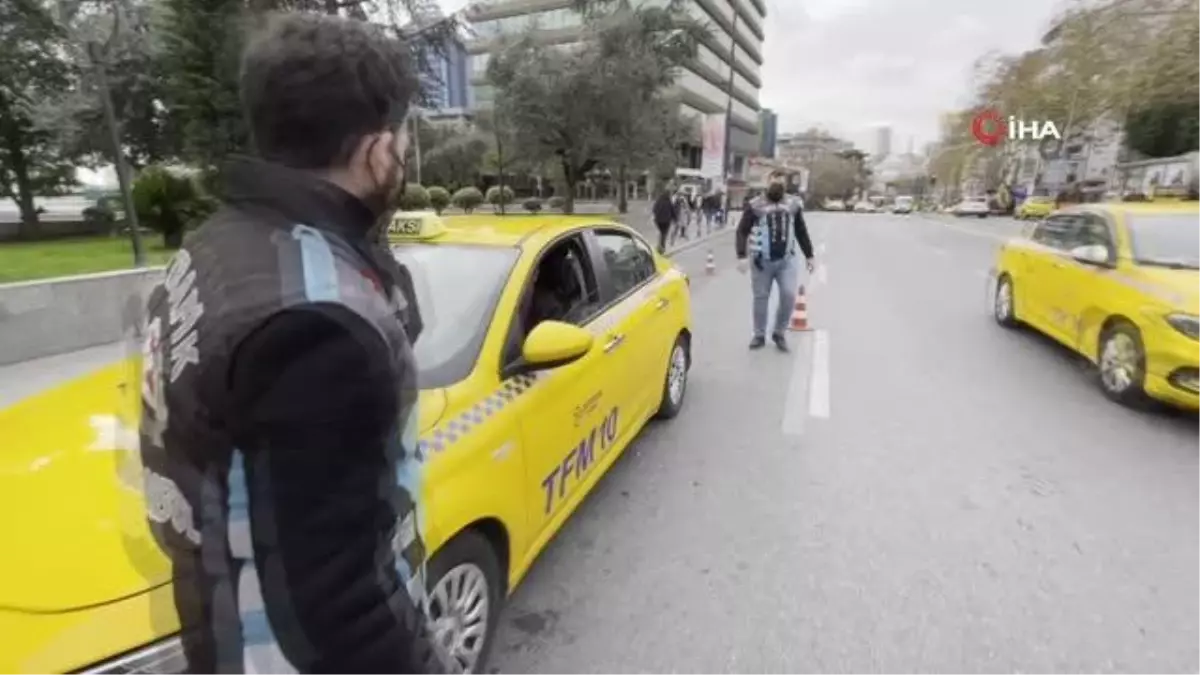 Şişli\'de taksi denetimleri sürüyor: "Kemeri takmayı unuttum" dedi cezayı yedi