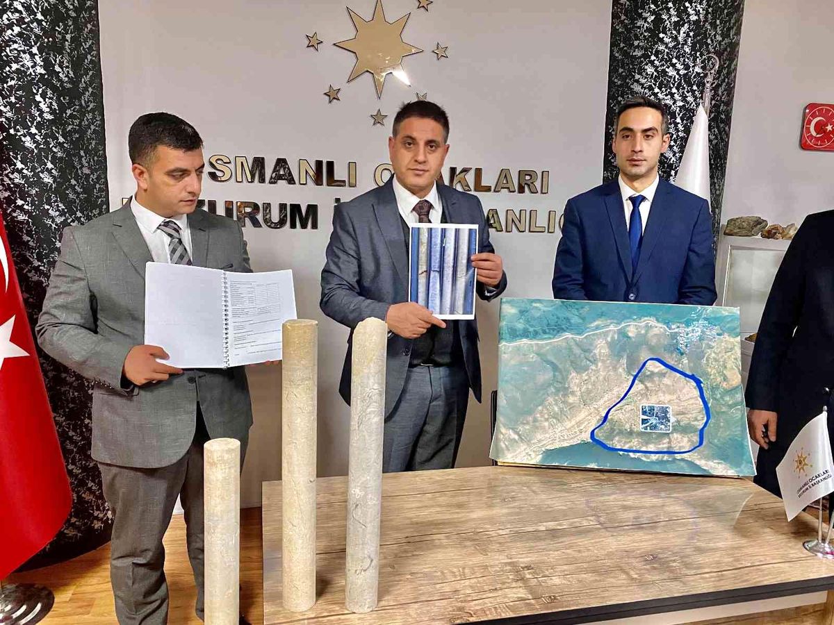 Erzurum'da milyonlarca dolar değerinde mavi mermer rezervi bulundu