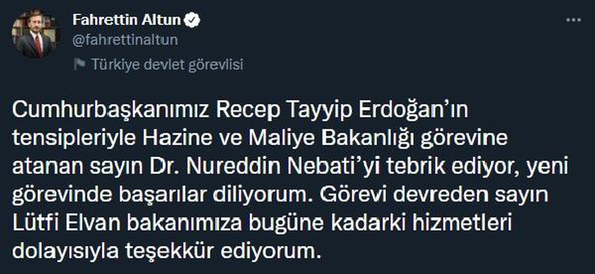 Hazine ve Maliye Bakanlığı\'na Nureddin Nebati atandı (3)