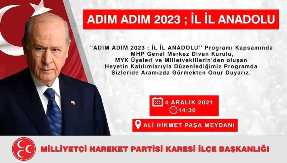 MHP\'den adım adım 2023 Anadolu buluşması Balıkesir\'de yapılacak