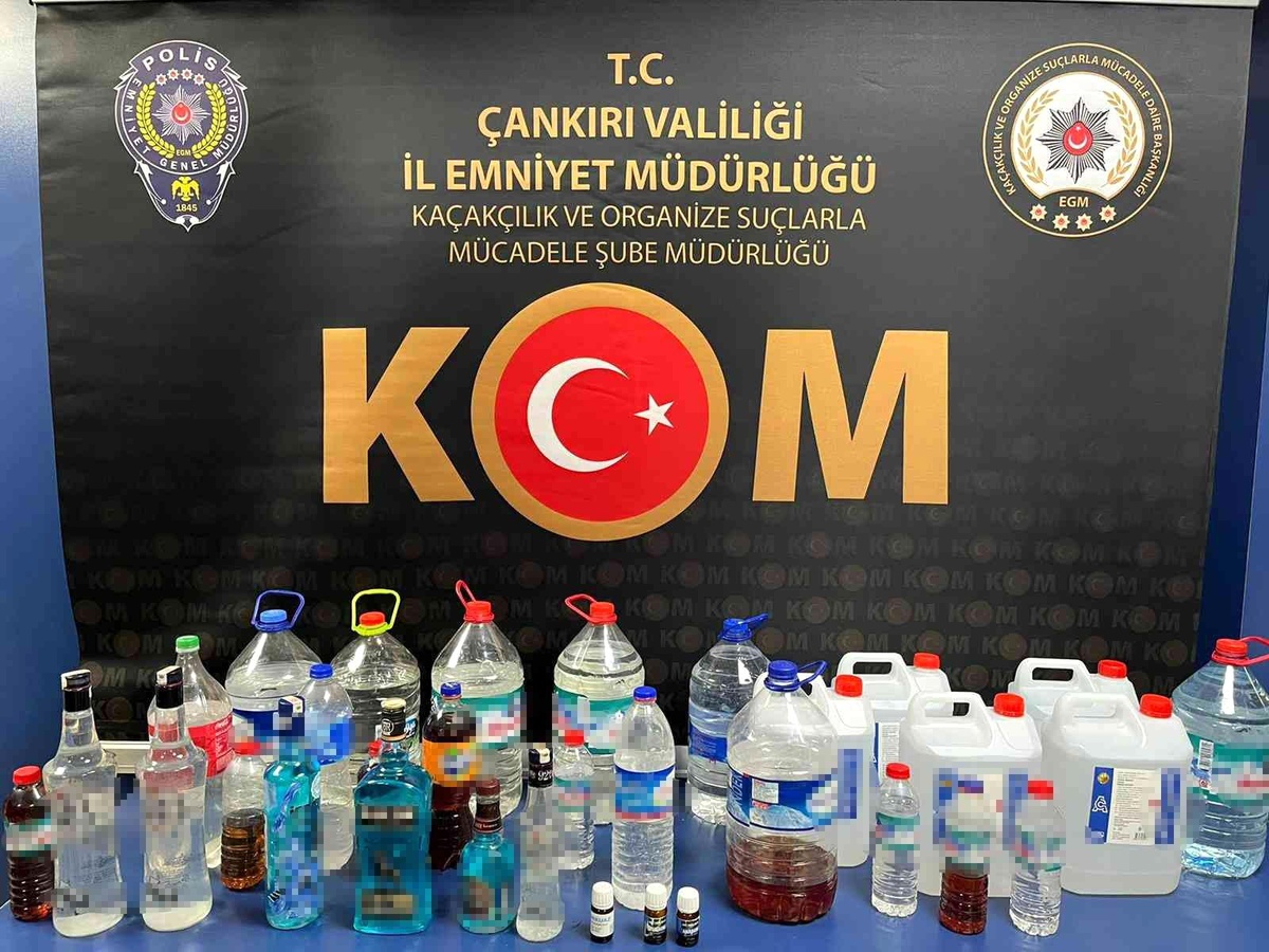 Çankırı\'da 39,7 litre sahte içki ele geçirildi