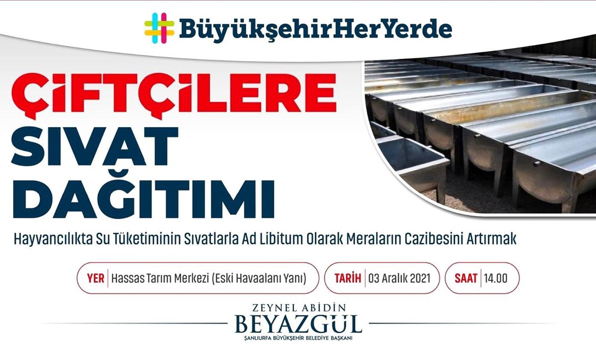 Şanlıurfa\'da çiftçilere suluk desteği yapılacak