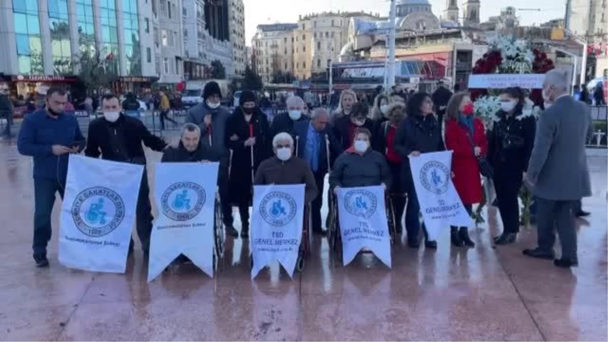 3 Aralık Dünya Engelliler Günü Taksim\'de kutlandı