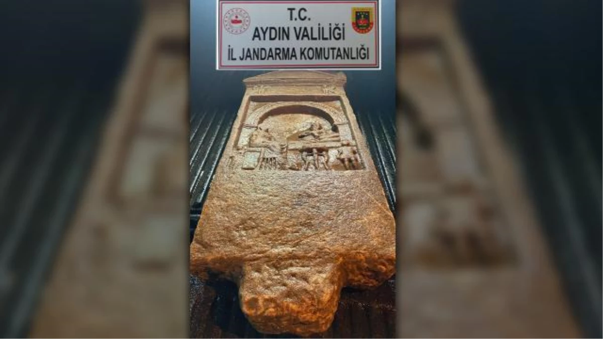 Aydın\'da 1900 yıllık mezar taşını satmaya çalışan 5 kişi yakalandı