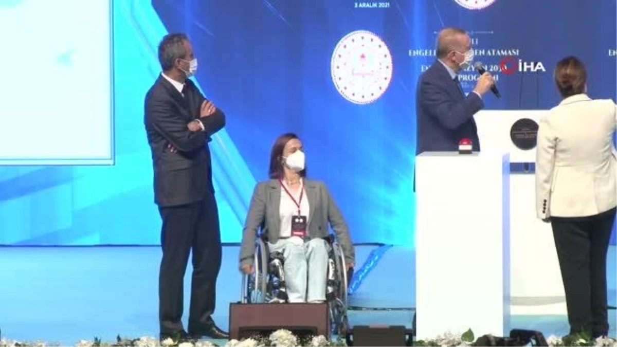 Cumhurbaşkanı Erdoğan\'ın katılımıyla düzenlenen törende 750 engelli öğretmenin ataması yapıldı