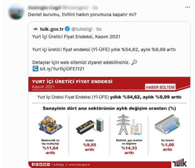 Kılıçdaroğlu'nu içeri almayan TÜİK, Twitter hesabını yorumlara kapattı