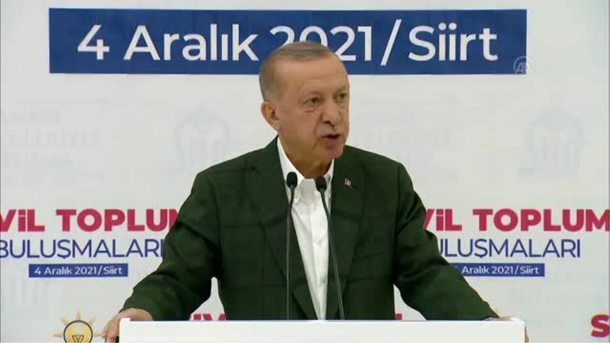 Cumhurbaşkanı Erdoğan: "Kara gün dostumuz göz bebeğimiz Siirt\'e aşkla hizmet etmeyi sürdüreceğiz"