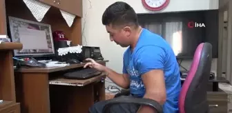 Engeli şiir yazmasına engel olamadı