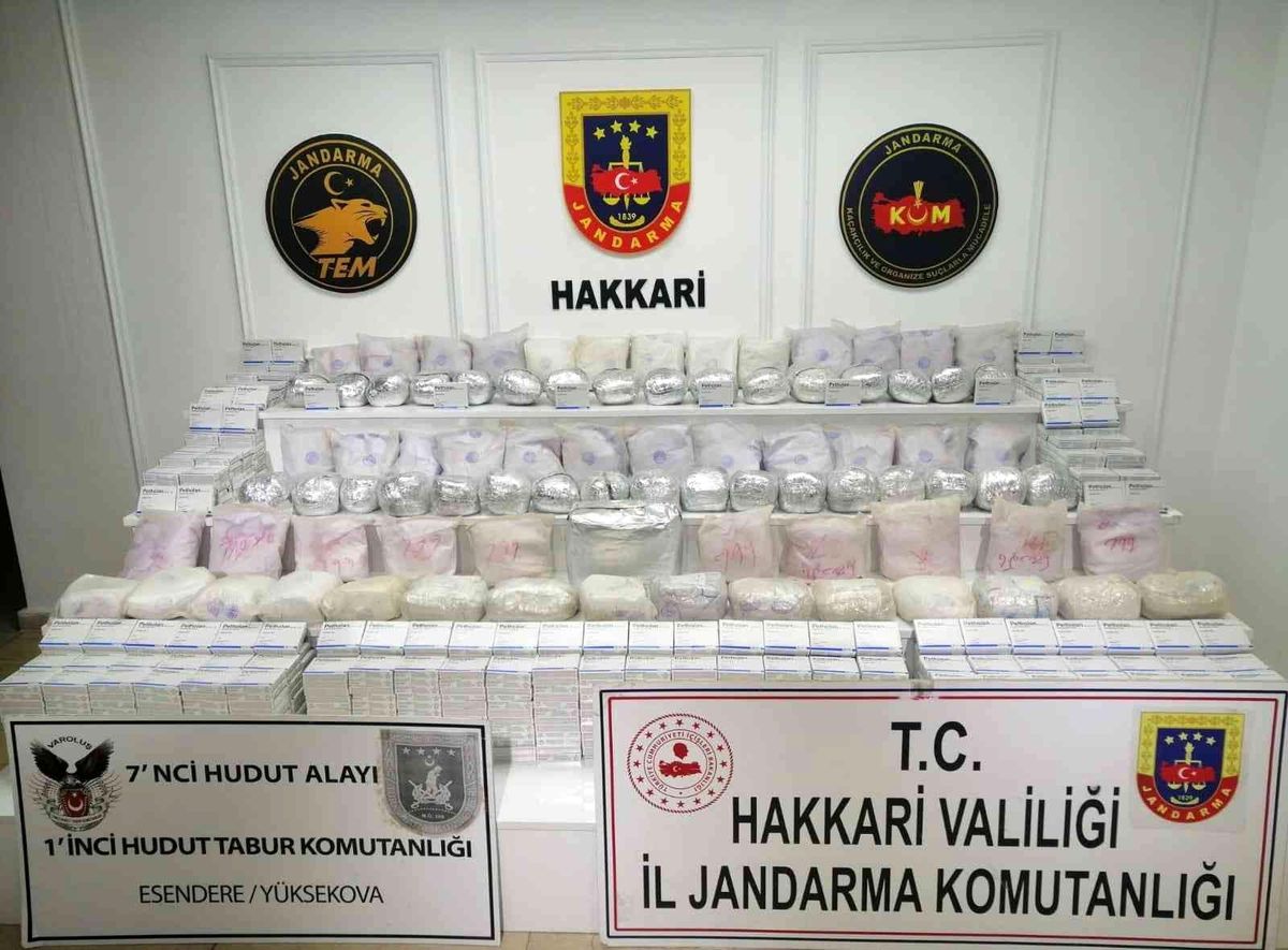 Hakkari\'de 89 kilo eroin ele geçirildi