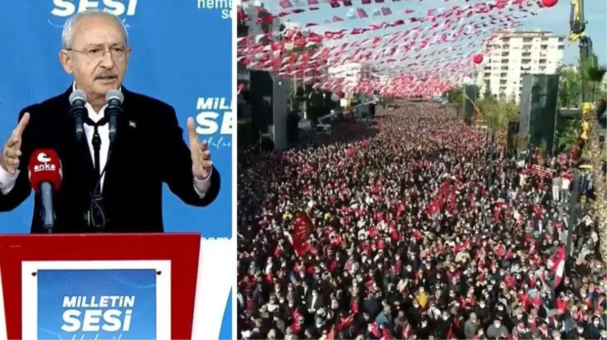 Erken seçim isteyen Kılıçdaroğlu\'ndan Mersin\'de gövde gösterisi! Alan tıka basa doldu!