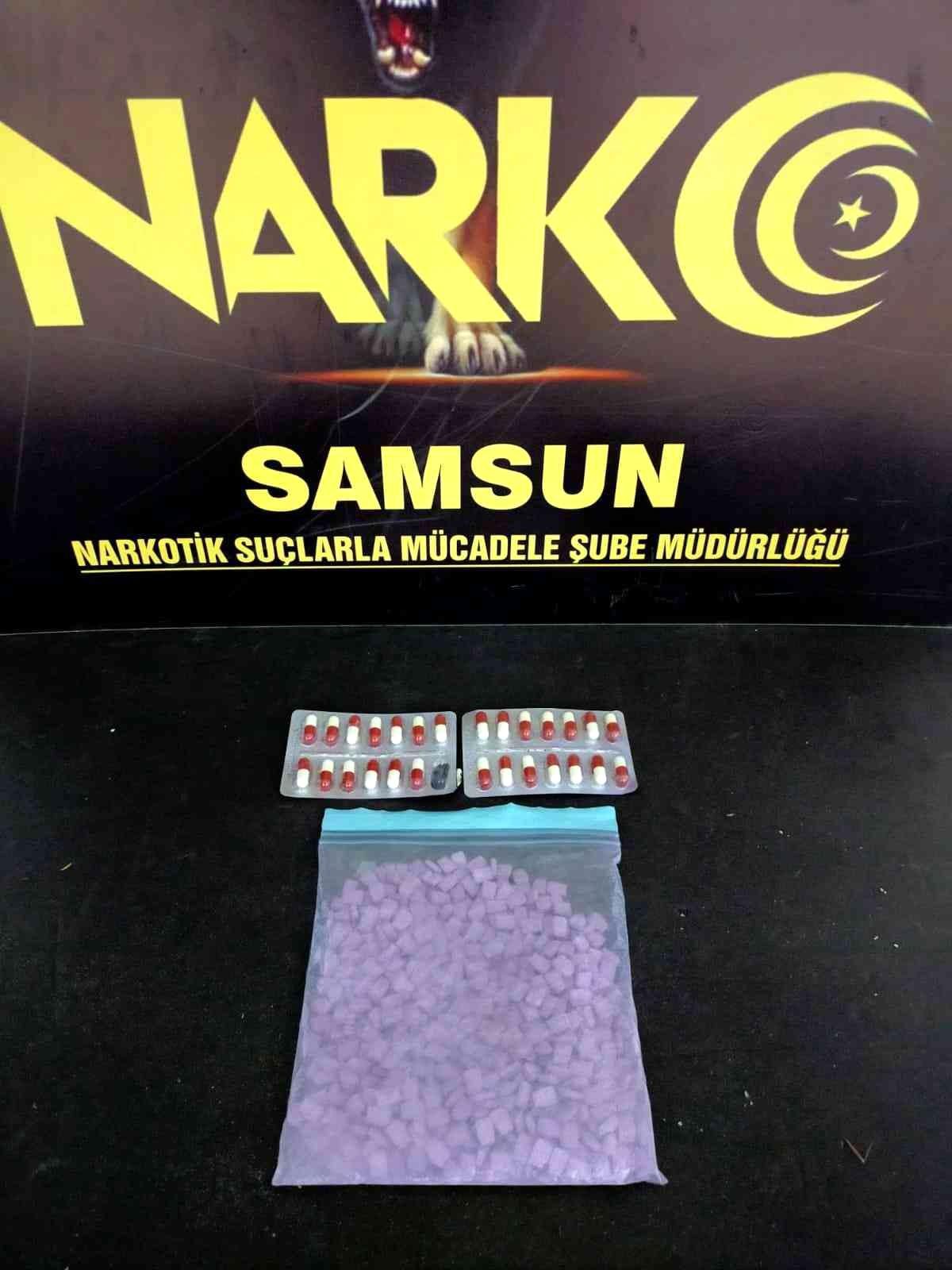 Samsun\'da 597 adet uyuşturucu hap ele geçti: 1 gözaltı