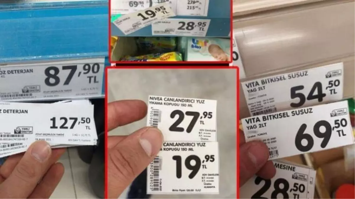 Zincir marketlerde zam furyası! Market işçileri değiştirdikleri etiketleri paylaştı!