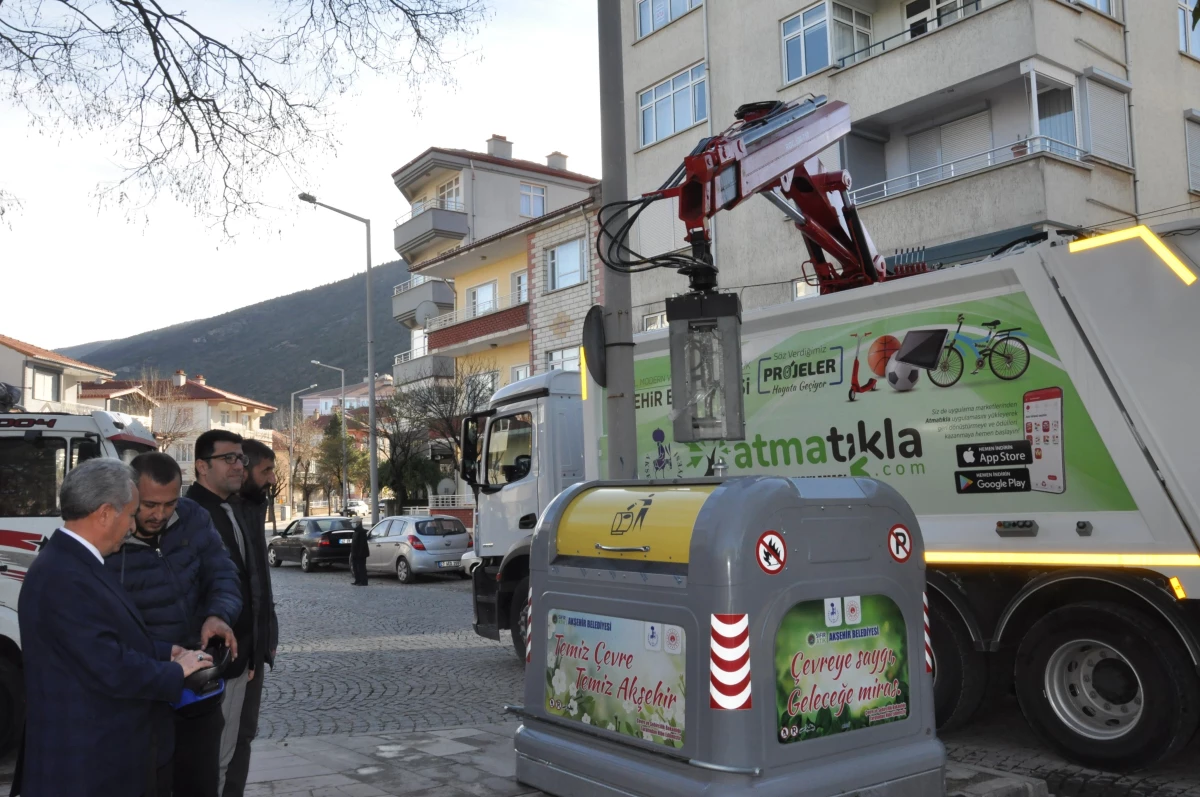 Akşehir\'de 3 bin 750 litrelik yeni nesil çöp konteynerleri hizmete girdi