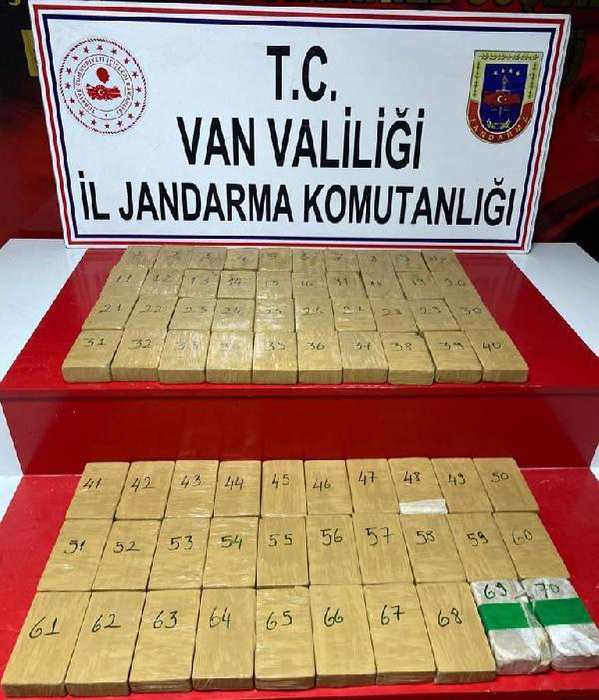 Van\'da durdurulan araçta 35 kilo eroin ele geçirildi