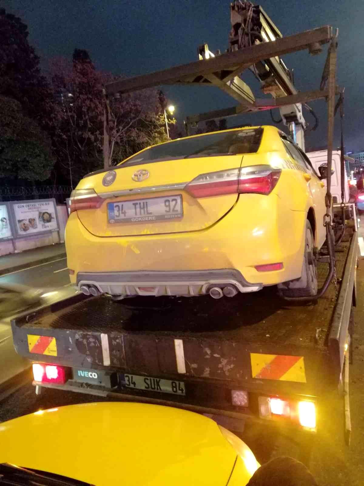 Yolcu seçen 6 sürücünün ticari taksisi trafikten men edildi