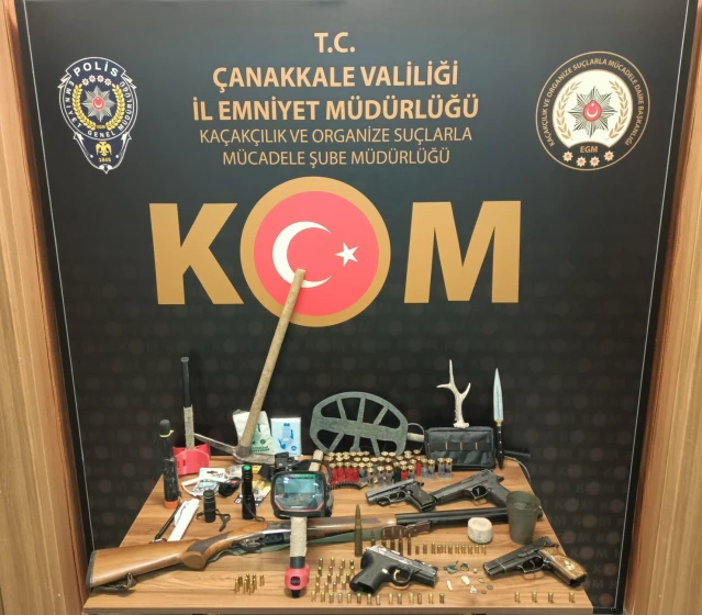 Çanakkale'de tarihi eser operasyonunda 3 şüpheli gözaltına alındı