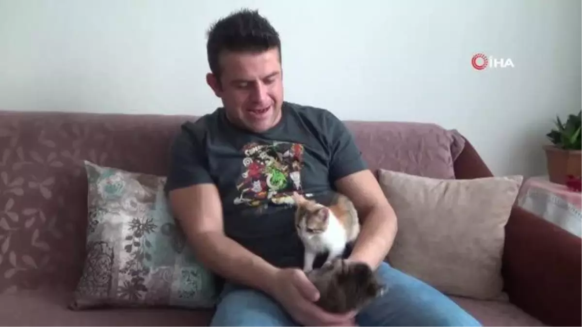 Son dakika haberleri! Hayvansever itfaiyeci kurtardığı kedileri sahiplendi