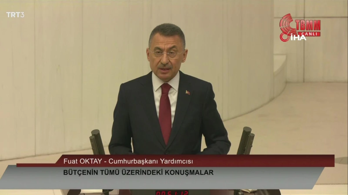 Son dakika haberleri! Cumhurbaşkanı Yardımcısı Oktay, TBMM Genel Kurulu\'nda 2022 yılı bütçesini sundu: (3)