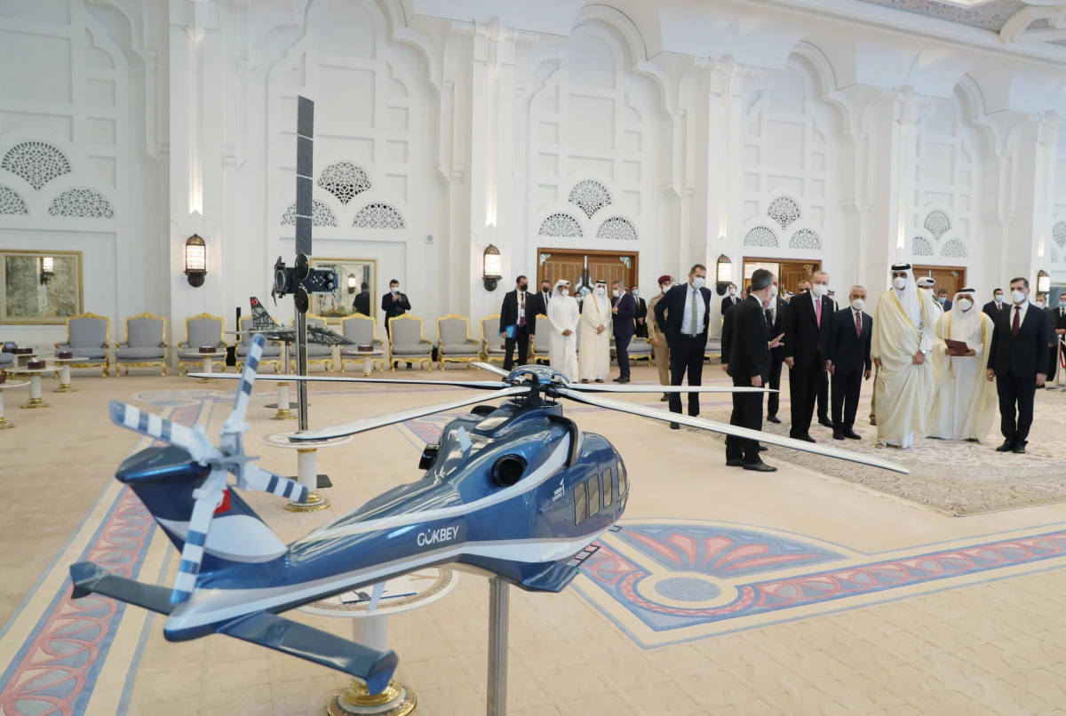 Son dakika haber! TUSAŞ Genel Müdürü Temel Kotil, uçak ve helikopter projelerine ilişkin Cumhurbaşkanı Erdoğan ve Katar Emiri Al Sani\'ye bilgi verdi
