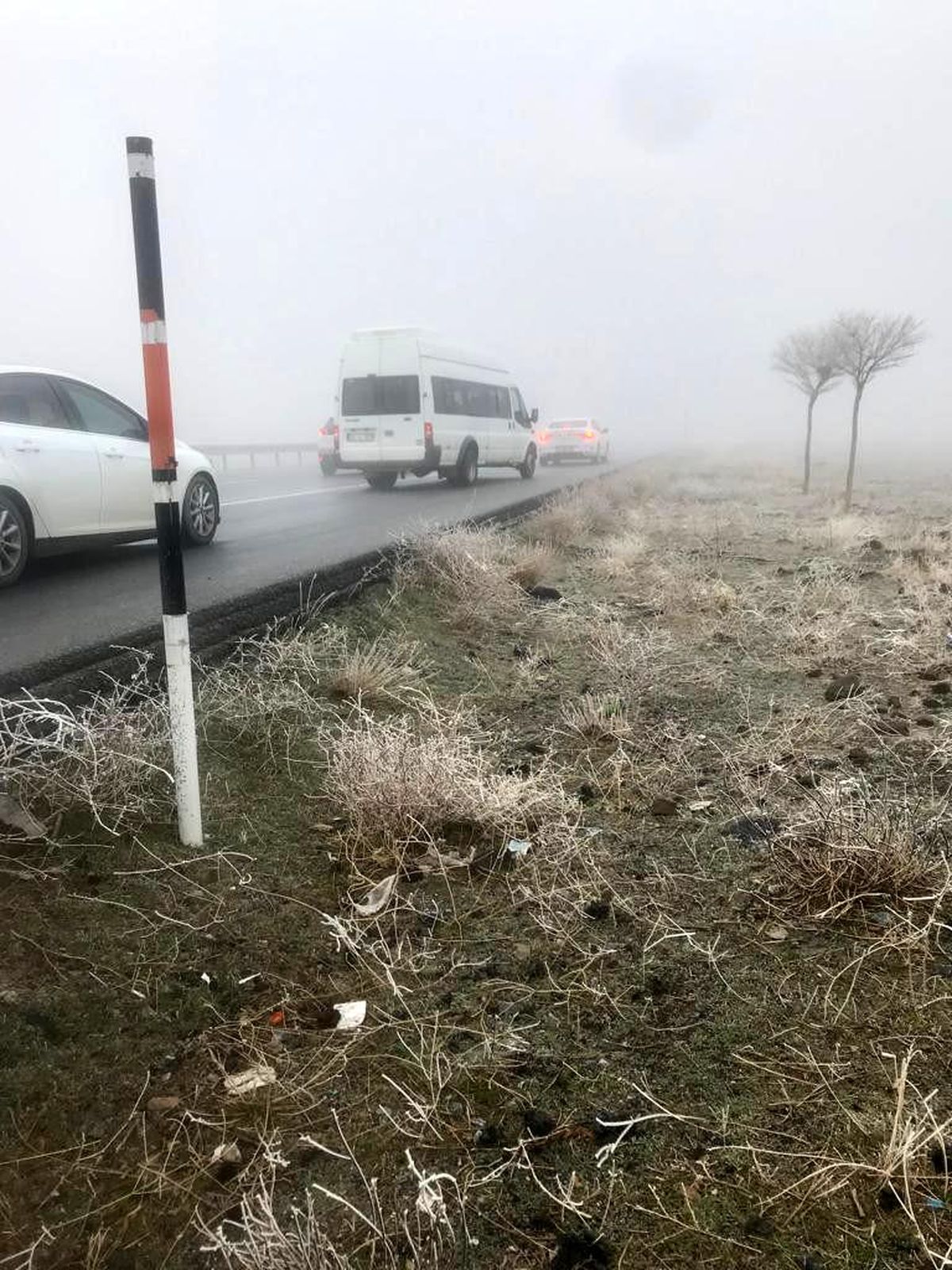 Yoğun sis ve buzlanma kazalara neden oldu