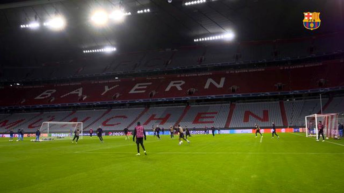 Barcelona Allianz Arena\'da Antrenman Yaptı