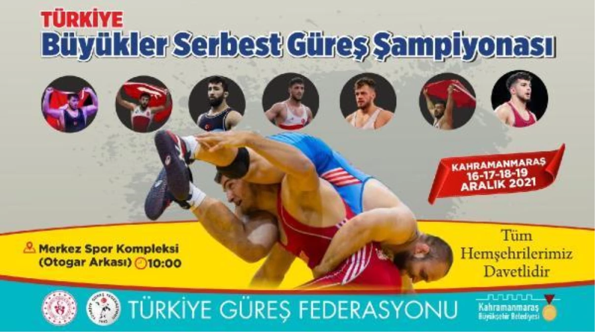 Türkiye Büyükler Serbest Güreş Şampiyonası Kahramanmaraş\'ta yapılacak