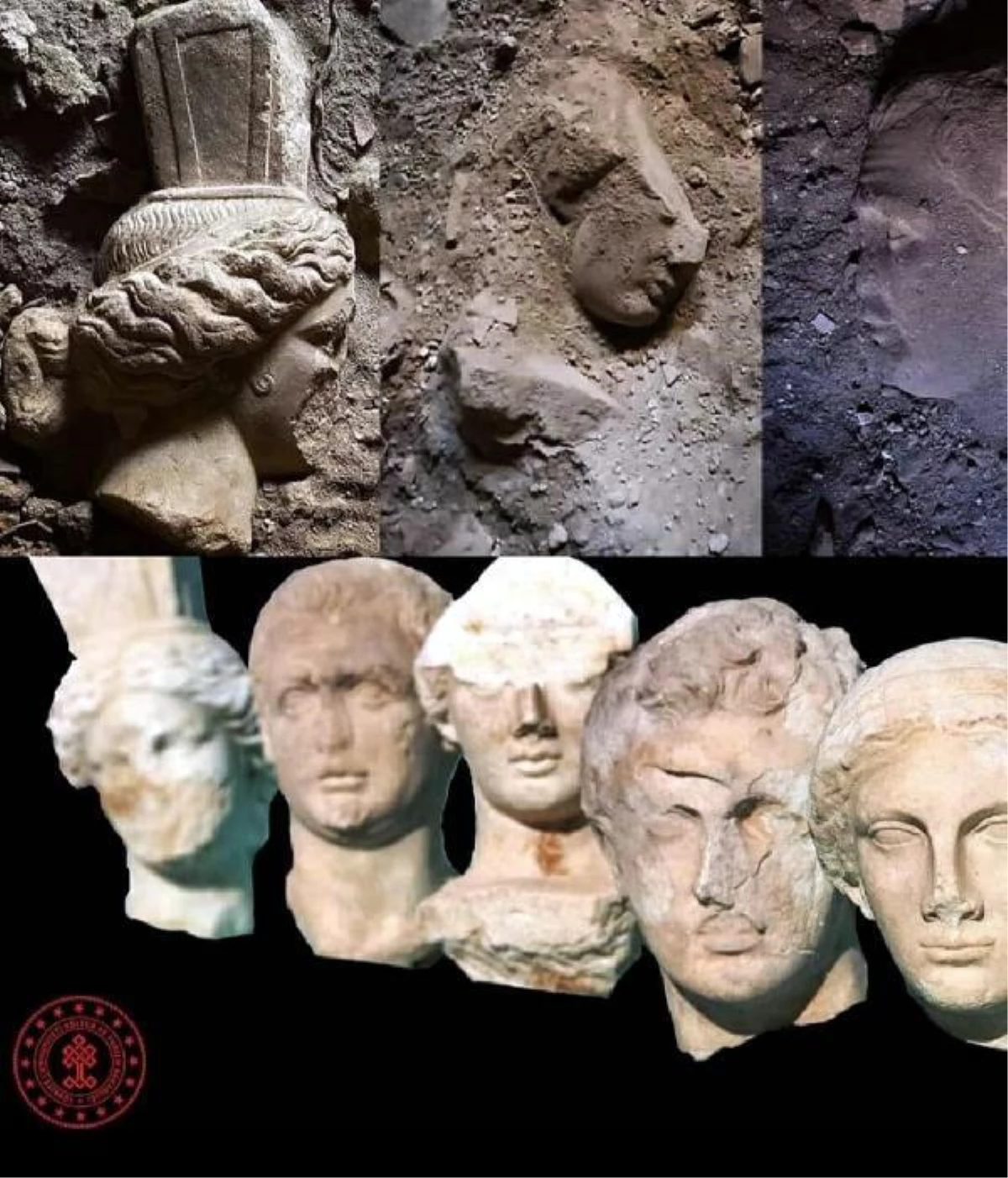 Datça\'da 2 bin yıllık mermer heykel başları bulundu