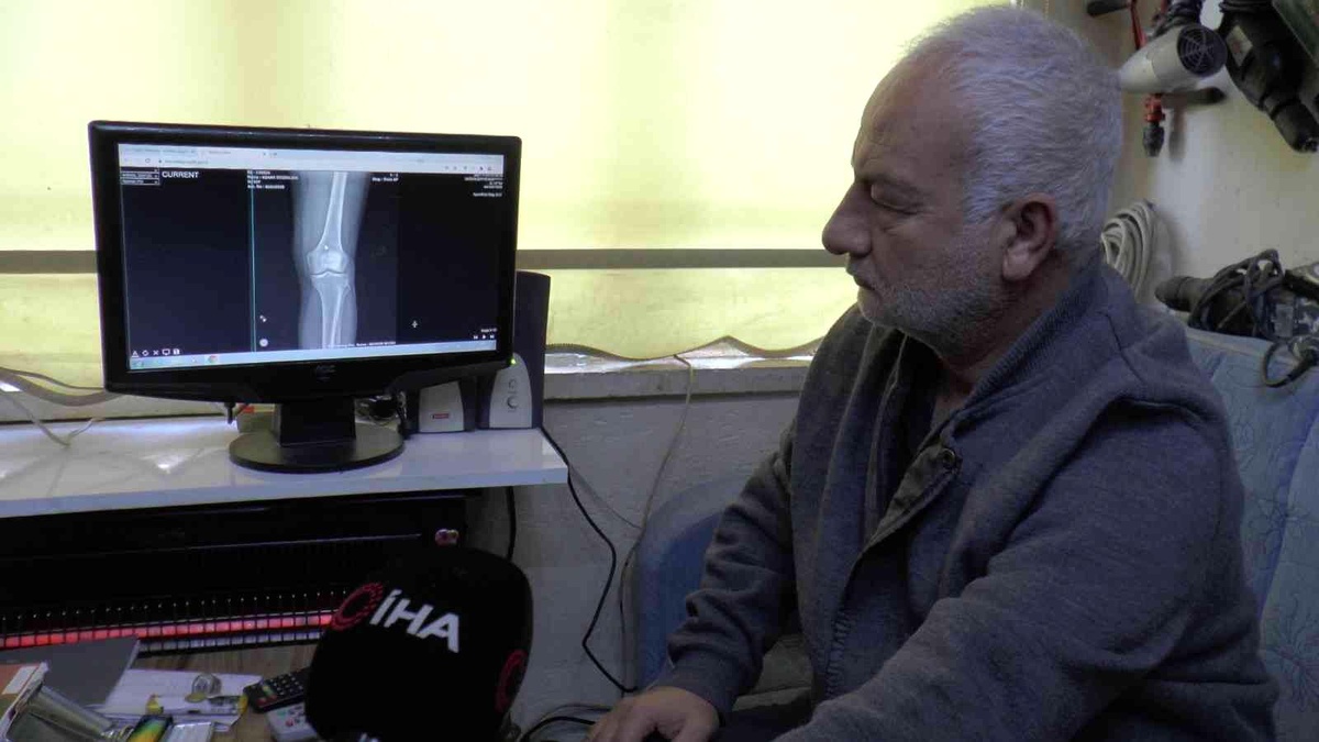 Diz kapağındaki mermi 13 gün sonra fark edildi
