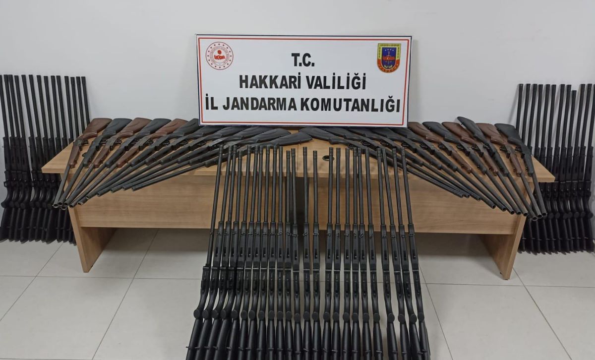 Hakkari\'de 71 av tüfeği ele geçirildi