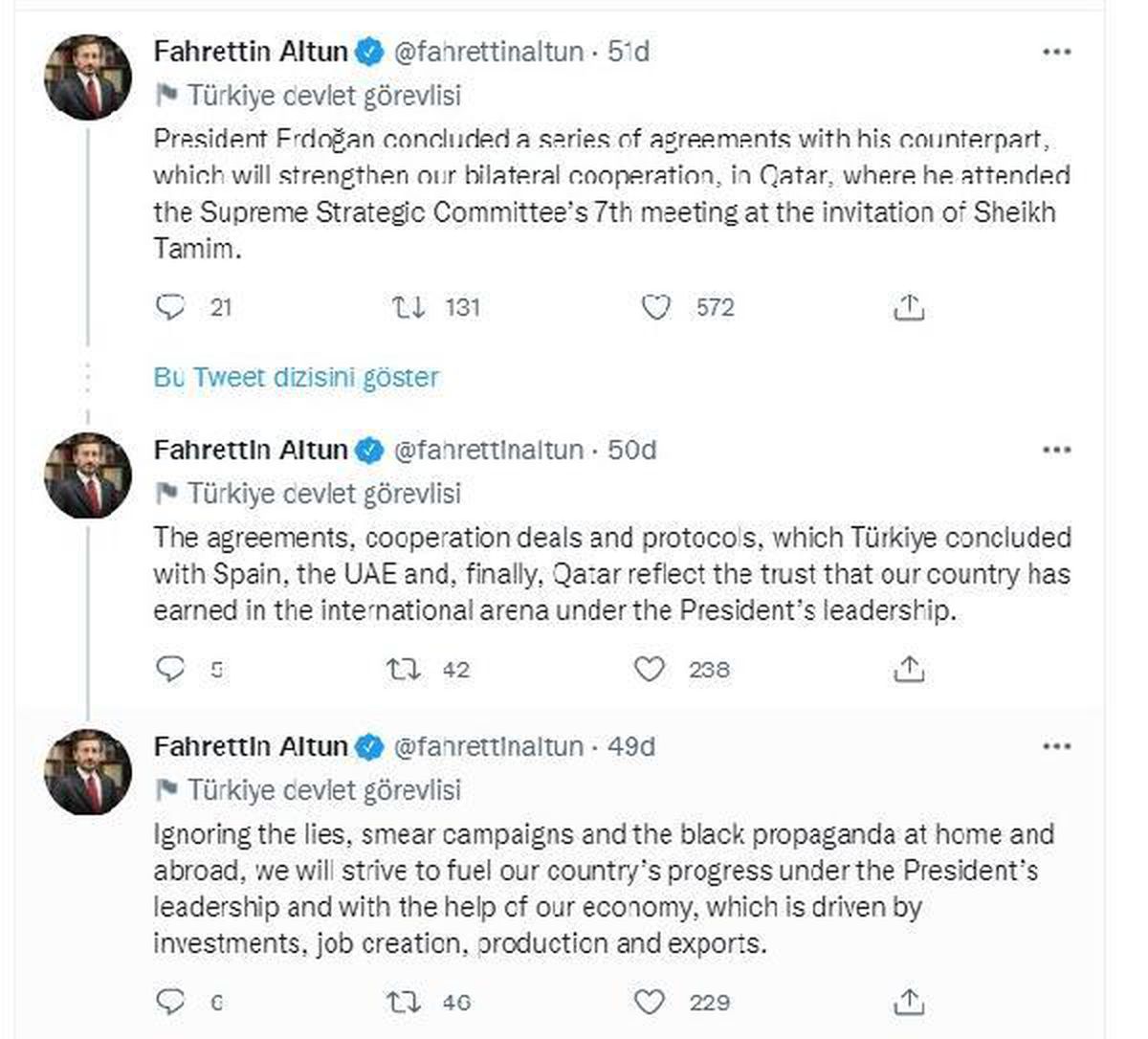 Son dakika haberi... Cumhurbaşkanlığı İletişim Başkanı Altun, Cumhurbaşkanı Erdoğan\'ın Katar ziyaretini değerlendirdi Açıklaması